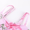 image:imageGRACE KARIN Girls Tankini Swimsuit Swimwear Teen Cute Ruffle Bathing Suit Kids 2 Piece Shirred Bikini Set with Padded 816Pink Floral