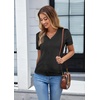 image:imageGRACE KARIN Womens Short Sleeve Cardigan Sweaters 2026 Summer Lightweight Cropped Cardigan V Neck Casual Clothing TopsBlack