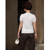 image:imageGRACE KARIN Womens Short Sleeve Cardigan Sweaters 2026 Summer Lightweight Cropped Cardigan V Neck Casual Clothing TopsBright White