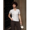 image:imageGRACE KARIN Womens Short Sleeve Cardigan Sweaters 2026 Summer Lightweight Cropped Cardigan V Neck Casual Clothing TopsBright White