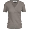 image:imageGRACE KARIN Womens Short Sleeve Cardigan Sweaters 2026 Summer Lightweight Cropped Cardigan V Neck Casual Clothing TopsCoffee Gray