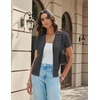 image:imageGRACE KARIN Womens Short Sleeve Cardigan Sweaters 2026 Summer Lightweight Cropped Cardigan V Neck Casual Clothing TopsDeep Gray