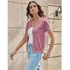 image:imageGRACE KARIN Womens Short Sleeve Cardigan Sweaters 2026 Summer Lightweight Cropped Cardigan V Neck Casual Clothing TopsDusty Rose