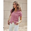 image:imageGRACE KARIN Womens Short Sleeve Cardigan Sweaters 2026 Summer Lightweight Cropped Cardigan V Neck Casual Clothing TopsDusty Rose