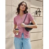 image:imageGRACE KARIN Womens Short Sleeve Cardigan Sweaters 2026 Summer Lightweight Cropped Cardigan V Neck Casual Clothing TopsDusty Rose