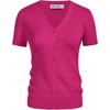 image:imageGRACE KARIN Womens Short Sleeve Cardigan Sweaters 2026 Summer Lightweight Cropped Cardigan V Neck Casual Clothing TopsHot Pink