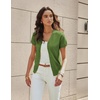 image:imageGRACE KARIN Womens Short Sleeve Cardigan Sweaters 2026 Summer Lightweight Cropped Cardigan V Neck Casual Clothing TopsLight Green