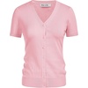 image:imageGRACE KARIN Womens Short Sleeve Cardigan Sweaters 2026 Summer Lightweight Cropped Cardigan V Neck Casual Clothing TopsPink