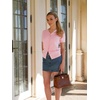 image:imageGRACE KARIN Womens Short Sleeve Cardigan Sweaters 2026 Summer Lightweight Cropped Cardigan V Neck Casual Clothing TopsPink