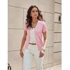 image:imageGRACE KARIN Womens Short Sleeve Cardigan Sweaters 2026 Summer Lightweight Cropped Cardigan V Neck Casual Clothing TopsPink
