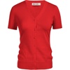 image:imageGRACE KARIN Womens Short Sleeve Cardigan Sweaters 2026 Summer Lightweight Cropped Cardigan V Neck Casual Clothing TopsRed
