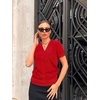 image:imageGRACE KARIN Womens Short Sleeve Cardigan Sweaters 2026 Summer Lightweight Cropped Cardigan V Neck Casual Clothing TopsRed