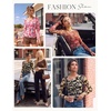 image:imageGRACE KARIN Women Mesh Asymmetrical Neck Shirts Dressy Casual Ruched Long Sleeve Boho Top 2026 Fall Blouse Floral ClothesBlack
