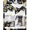 image:imageGRACE KARIN Women Mesh Asymmetrical Neck Shirts Dressy Casual Ruched Long Sleeve Boho Top 2026 Fall Blouse Floral ClothesBlack