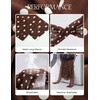 image:imageGRACE KARIN Women Mesh Asymmetrical Neck Shirts Dressy Casual Ruched Long Sleeve Boho Top 2026 Fall Blouse Floral ClothesBrown Polka Dot