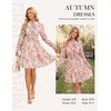 image:imageGRACE KARIN Fall Dresses for Women 2026Casual Long Sleeve Mini Dress Floral Wedding Guest Dress with PocketsApricot Floral