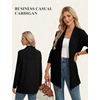 image:imageGRACE KARIN Long Cardigans for Women Lightweight Open Front Draped Sweaters  Knit Cardigan Sweaters Business Casual Dusters Fall Outfits For Women Long Sweater Cardigan WomenBlack