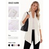 image:imageGRACE KARIN Long Cardigans for Women Lightweight Open Front Draped Sweaters  Knit Cardigan Sweaters Business Casual Dusters Fall Outfits For Women Long Sweater Cardigan WomenIvory White