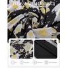 image:imageGRACE KARIN Women Boho Mesh Tops Dressy Casual Ruffle Sleeve Blouses Floral Peplum Work Shirts 2026 Summer Trendy ClothesBlack Yellow Floral