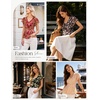 image:imageGRACE KARIN Women Boho Mesh Tops Dressy Casual Ruffle Sleeve Blouses Floral Peplum Work Shirts 2026 Summer Trendy ClothesBlack Yellow Floral