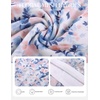 image:imageGRACE KARIN Women Boho Mesh Tops Dressy Casual Ruffle Sleeve Blouses Floral Peplum Work Shirts 2026 Summer Trendy ClothesGray Blue Floral