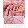 image:imageGRACE KARIN Women Boho Mesh Tops Dressy Casual Ruffle Sleeve Blouses Floral Peplum Work Shirts 2026 Summer Trendy ClothesPink Blue Floral