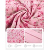 image:imageGRACE KARIN Women Boho Mesh Tops Dressy Casual Ruffle Sleeve Blouses Floral Peplum Work Shirts 2026 Summer Trendy ClothesPink Floral
