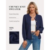 image:imageGRACE KARIN Womens Chunky Knit Open Front Sweater Long Sleeve Button Down Cardigan Outerwear Coats Fall Fashion 2026Navy Blue