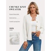 image:imageGRACE KARIN Womens Chunky Knit Open Front Sweater Long Sleeve Button Down Cardigan Outerwear Coats Fall Fashion 2026White
