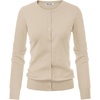 image:imageGRACE KARIN Womens Long Sleeve Knit Cardigan Sweaters Casual Dressy Open Front Button Down Cardigans Summer OutfitsBeige