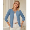 image:imageGRACE KARIN Womens Long Sleeve Knit Cardigan Sweaters Casual Dressy Open Front Button Down Cardigans Summer OutfitsBluegrey