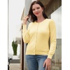 image:imageGRACE KARIN Womens Long Sleeve Knit Cardigan Sweaters Casual Dressy Open Front Button Down Cardigans Summer OutfitsButter Yellow