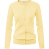 image:imageGRACE KARIN Womens Long Sleeve Knit Cardigan Sweaters Casual Dressy Open Front Button Down Cardigans Summer OutfitsButter Yellow