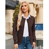 image:imageGRACE KARIN Womens Long Sleeve Knit Cardigan Sweaters Casual Dressy Open Front Button Down Cardigans Summer OutfitsChocolate Brown