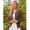 image:imageGRACE KARIN Womens Long Sleeve Knit Cardigan Sweaters Casual Dressy Open Front Button Down Cardigans Summer OutfitsDark Brown