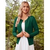 image:imageGRACE KARIN Womens Long Sleeve Knit Cardigan Sweaters Casual Dressy Open Front Button Down Cardigans Summer OutfitsDark Green