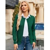 image:imageGRACE KARIN Womens Long Sleeve Knit Cardigan Sweaters Casual Dressy Open Front Button Down Cardigans Summer OutfitsDark Green