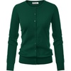 image:imageGRACE KARIN Womens Long Sleeve Knit Cardigan Sweaters Casual Dressy Open Front Button Down Cardigans Summer OutfitsDark Green