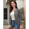 image:imageGRACE KARIN Womens Long Sleeve Knit Cardigan Sweaters Casual Dressy Open Front Button Down Cardigans Summer OutfitsDark Heather Grey