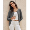 image:imageGRACE KARIN Womens Long Sleeve Knit Cardigan Sweaters Casual Dressy Open Front Button Down Cardigans Summer OutfitsDark Heather Grey