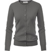 image:imageGRACE KARIN Womens Long Sleeve Knit Cardigan Sweaters Casual Dressy Open Front Button Down Cardigans Summer OutfitsDark Heather Grey