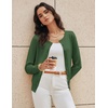 image:imageGRACE KARIN Womens Long Sleeve Knit Cardigan Sweaters Casual Dressy Open Front Button Down Cardigans Summer OutfitsDark Olive Green