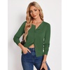 image:imageGRACE KARIN Womens Long Sleeve Knit Cardigan Sweaters Casual Dressy Open Front Button Down Cardigans Summer OutfitsDark Olive Green