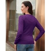 image:imageGRACE KARIN Womens Long Sleeve Knit Cardigan Sweaters Casual Dressy Open Front Button Down Cardigans Summer OutfitsDark Purple