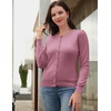 image:imageGRACE KARIN Womens Long Sleeve Knit Cardigan Sweaters Casual Dressy Open Front Button Down Cardigans Summer OutfitsDusty Rose