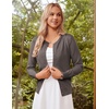 image:imageGRACE KARIN Womens Long Sleeve Knit Cardigan Sweaters Casual Dressy Open Front Button Down Cardigans Summer OutfitsGrayishbrown