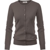 image:imageGRACE KARIN Womens Long Sleeve Knit Cardigan Sweaters Casual Dressy Open Front Button Down Cardigans Summer OutfitsGrayishbrown