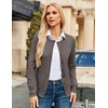 image:imageGRACE KARIN Womens Long Sleeve Knit Cardigan Sweaters Casual Dressy Open Front Button Down Cardigans Summer OutfitsGrayishbrown