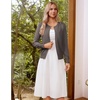 image:imageGRACE KARIN Womens Long Sleeve Knit Cardigan Sweaters Casual Dressy Open Front Button Down Cardigans Summer OutfitsGrayishbrown