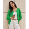 image:imageGRACE KARIN Womens Long Sleeve Knit Cardigan Sweaters Casual Dressy Open Front Button Down Cardigans Summer OutfitsGreen